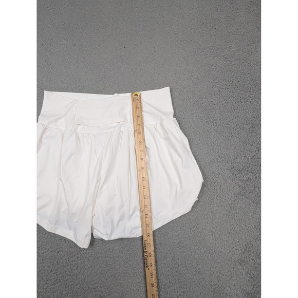 Halara Running Shorts Womens White High Waisted 2-in-1 Lined Pocket Athletic - Picture 9 of 11